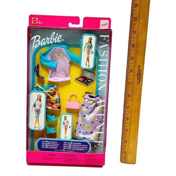 Vintage Barbie Fashion Avenue Doll Clothing Purple Blue Mattel 2002 New - Picture 7 of 7